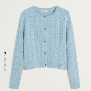Mango Light Blue Sweater Set, Blue, Size S